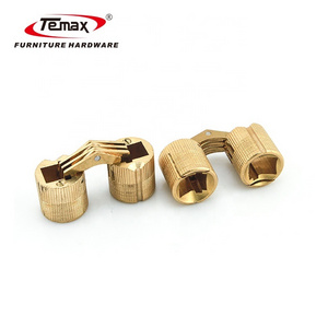 TEMAX Gold Wooden Box Invisible Concealed Barrel Hinge HG110