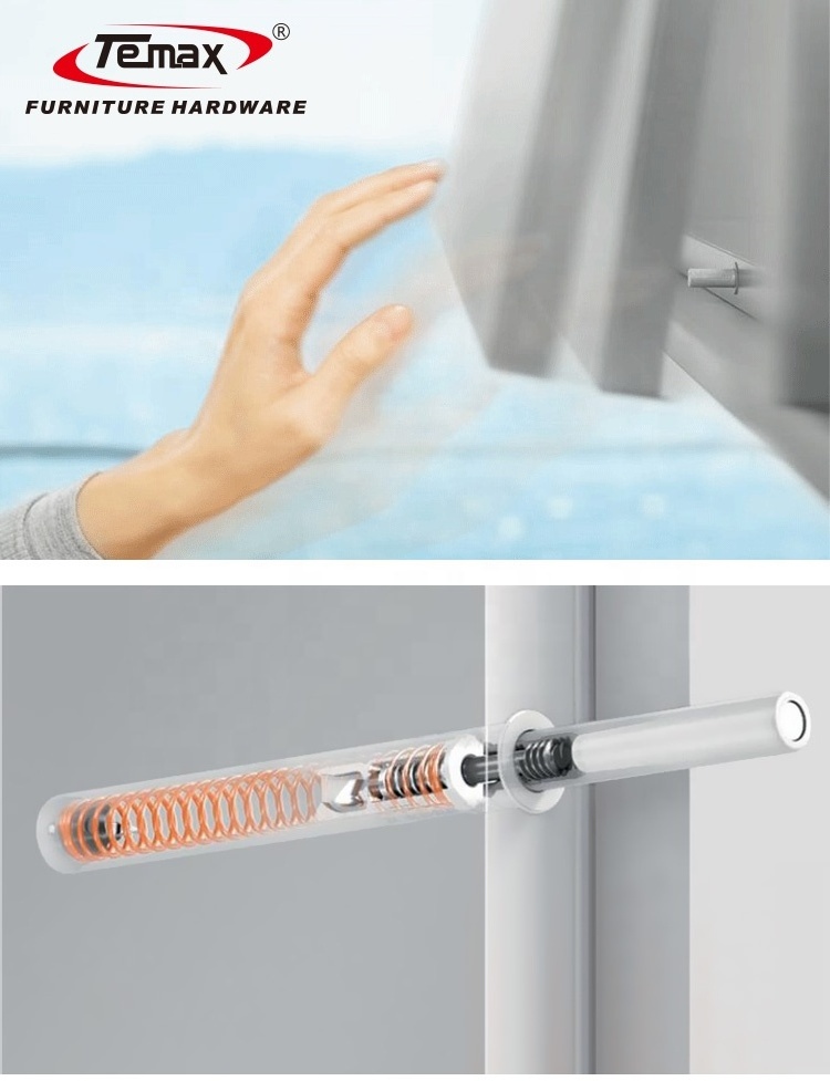 Conceal cabinet plastic push open system soft close door opener magnetic door catch push to open damper