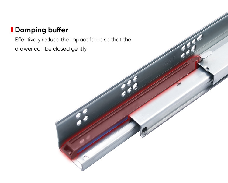 Temax Hardware Products 3-fold Soft Closing Undermount Drawer Slide For Wardrobe Hardware