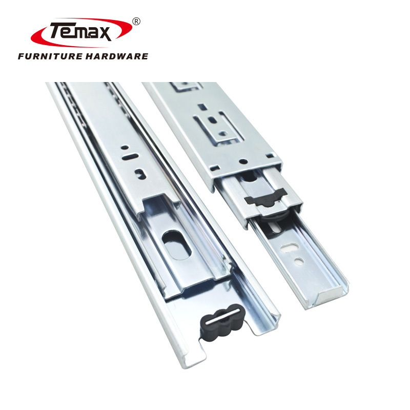 Temax 3 fold 45mm width ball bearing telescopic channel cabinet drawer slide