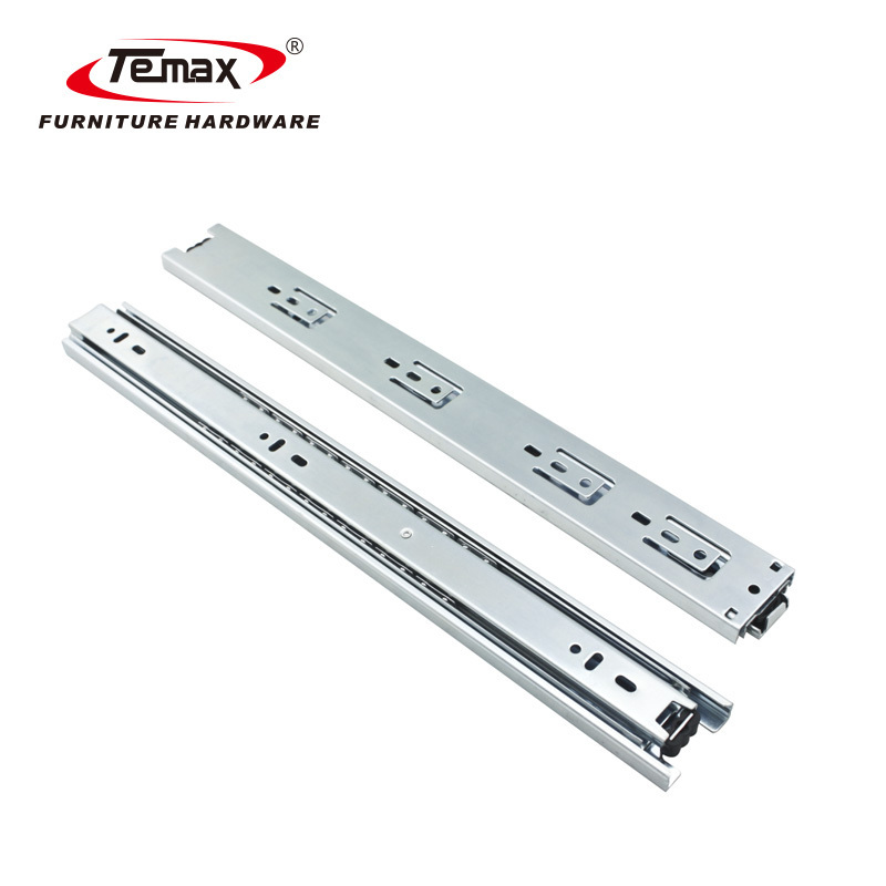 Temax 3 fold 45mm width ball bearing telescopic channel cabinet drawer slide