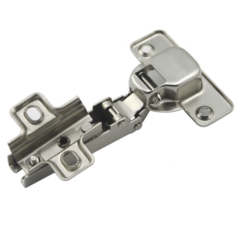 Full overlay hydraulic soft close cabinet door hinge