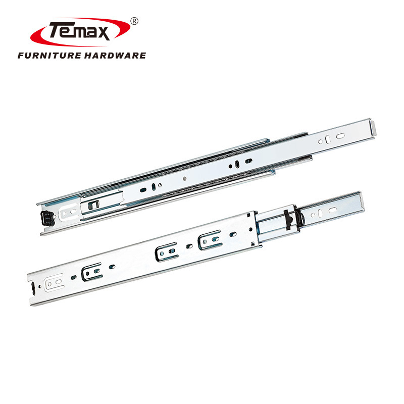 Temax 3 fold normal ball bearing telescopic channel cabinet drawer slides DB450