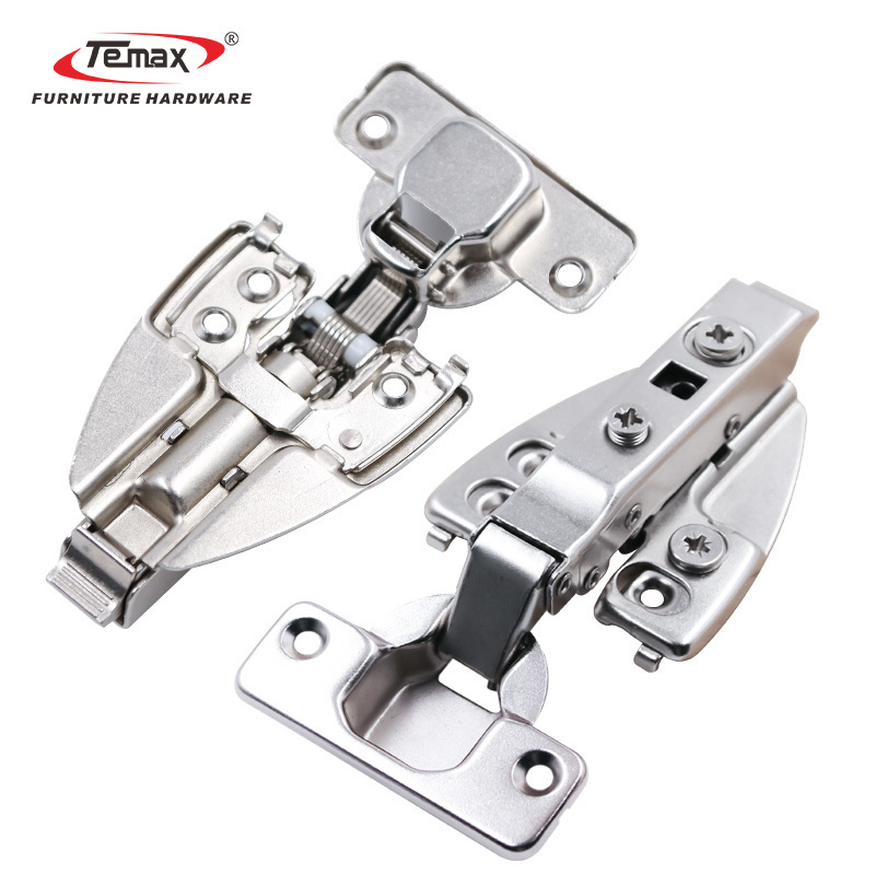 Temax 3D adjutstable clip-on soft close narrow gap door hinge with hook for cabinet door