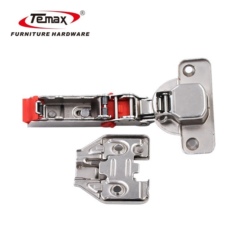 Temax Easy-Clip Stillness Kitchen Cabinet Door Plastic Steel Hinge for wardrobe hardware