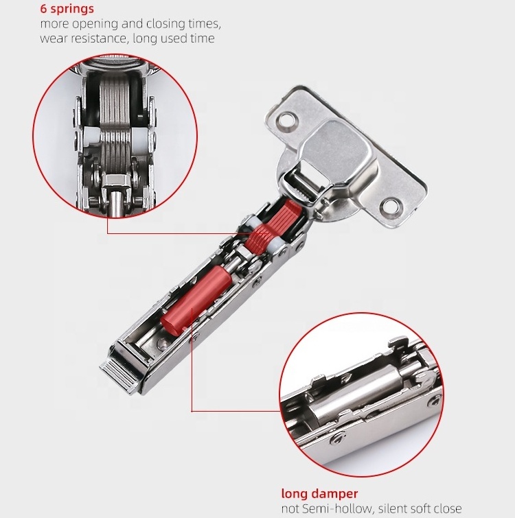 Temax 3D adjutstable clip-on soft close narrow gap door hinge with hook for cabinet door