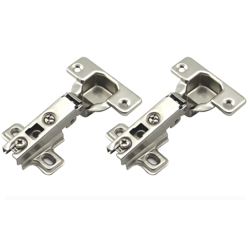 Full overlay hydraulic soft close cabinet door hinge