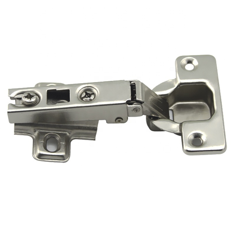 Full overlay hydraulic soft close cabinet door hinge