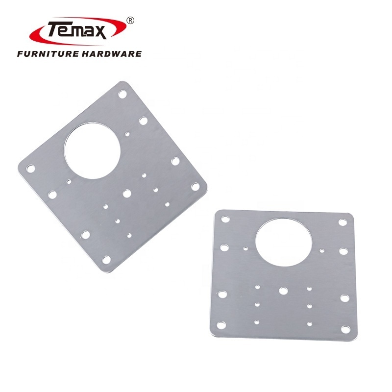 Temax wardrobe hardware stainless steel door hinge repair plate KP03