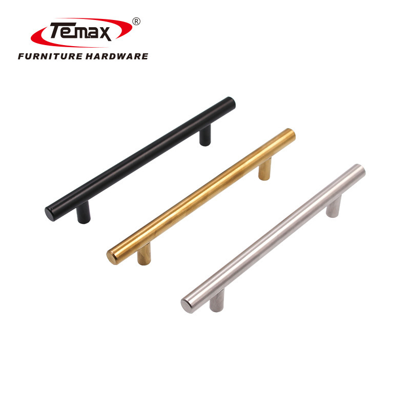 SS8925 TEMAX Solid Hollow Wardrobe cabinet door Stainless Steel T bar Handle for furniture