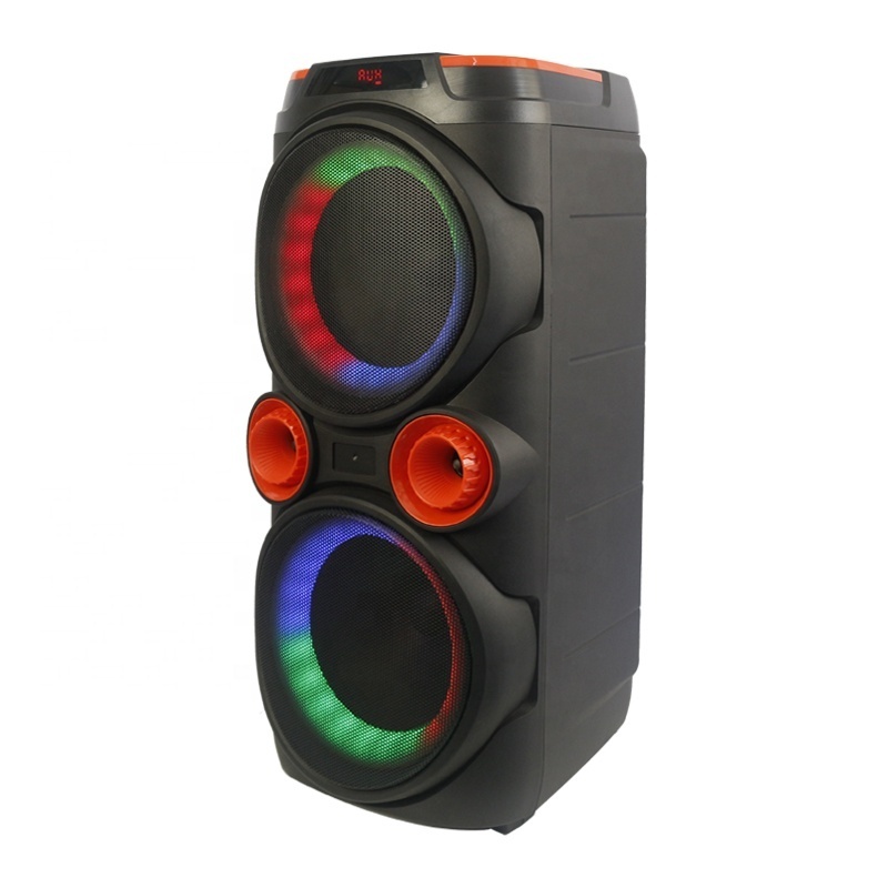 PA Party speaker Double 10 inch Hot Selling wholesale speaker Cheap price Big bass Loud DJ trolley Speaker with Disco Light T210