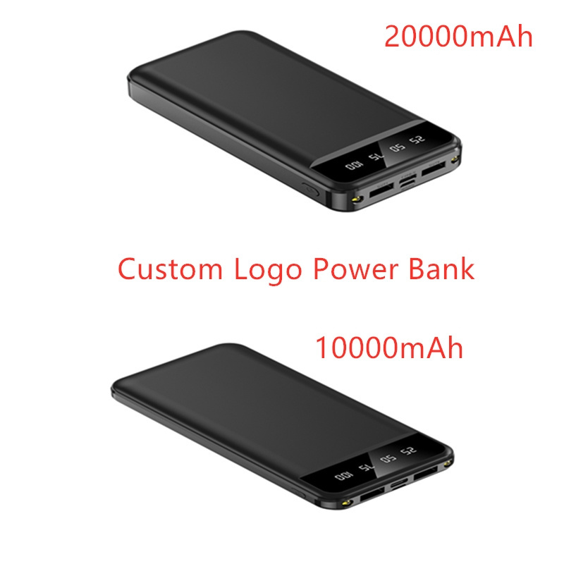 Low Price Dual USB Flashlight Power Bank 20000mah Portable Charger LED Display Custom Logo Power banks 10000mah