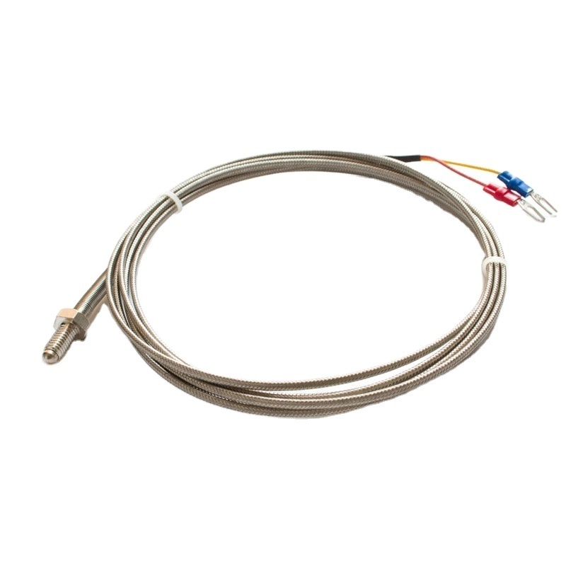 High quality M6 screw type K J thermocouple with 2m wire