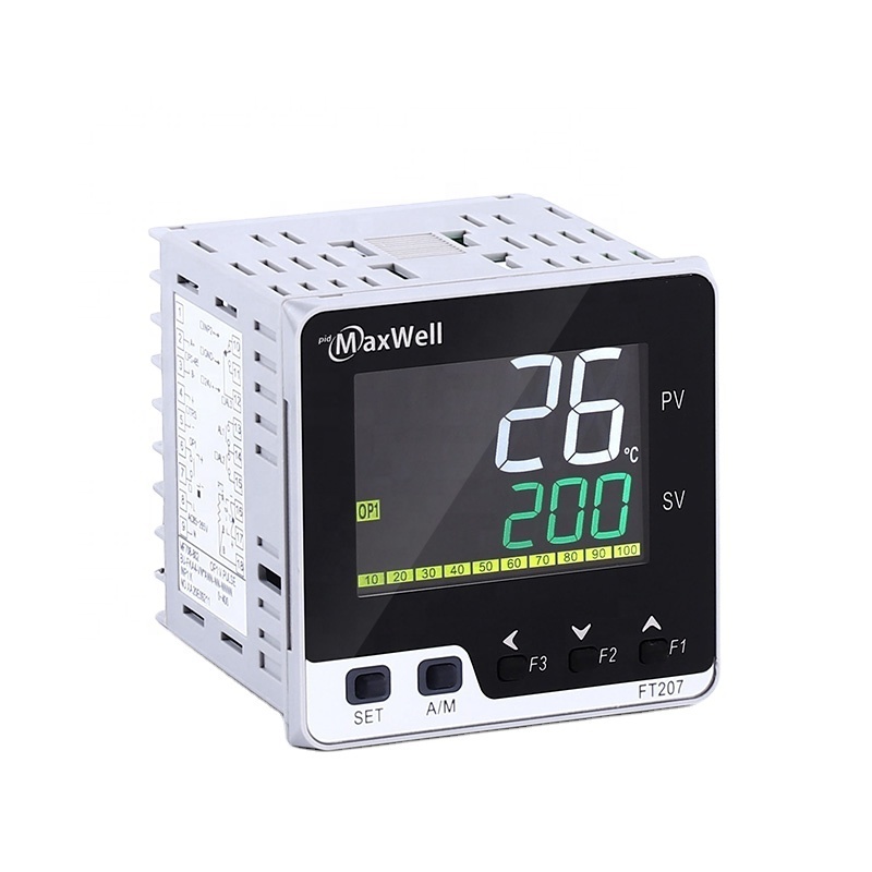 FT207 LCD display  relay output thermocouple K j  pt100 input pid temperature controller