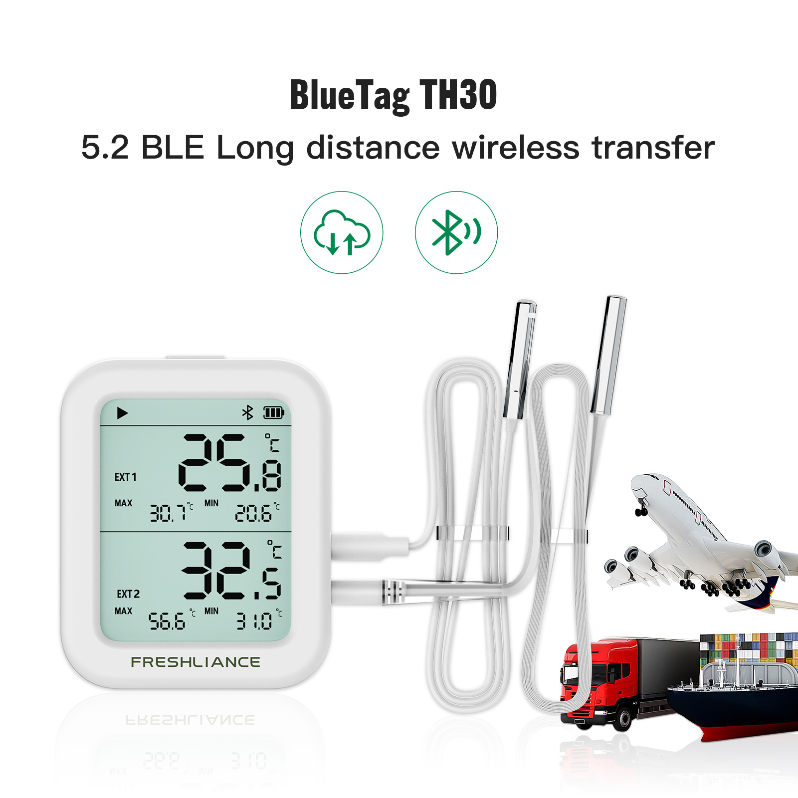 Remote Monitoring & intelligent Linkage Wireless Temperature And Humidity Data Logger, Temperature And Humidity Sensor Bluetooth