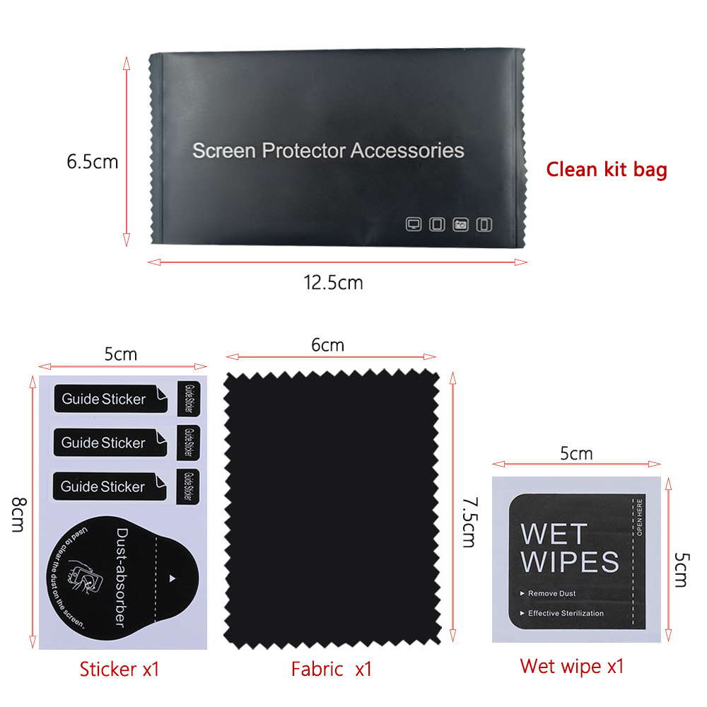 High Quality Cleaning Kit One Set Custom Cleaning Wipes Kits Installation Auxiliary Tools For Tempered Glass Screen Protector