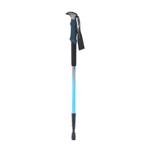 Color Customized Lock Retractable Trekking Pole Walking Sticks For Hiking