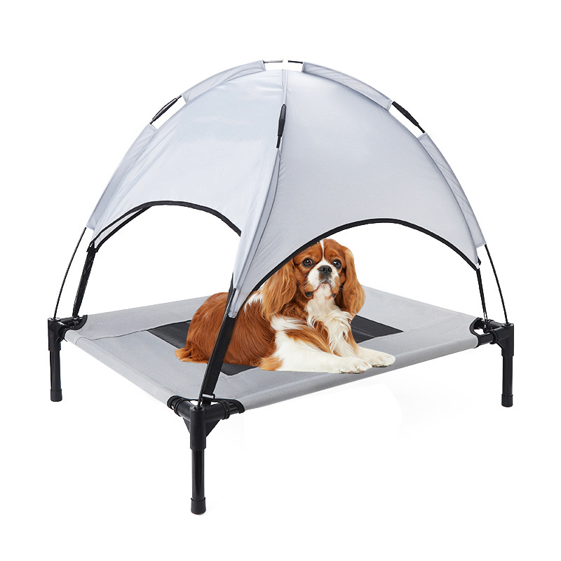 New Arrival High Quality Outdoor Camping Pet Dog Bed with Removable Sunshade Cot Tent