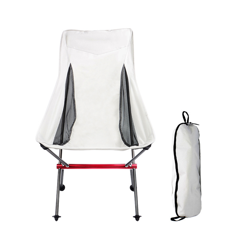 Large Aluminum Alloy Portable Camping Folding Chair With High Back