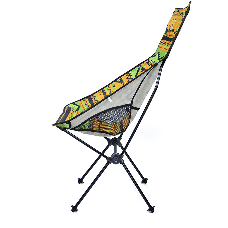 High Back Anti-Slip Feet Outdoor Camping Chair Foldable Beach Chair with Pillow