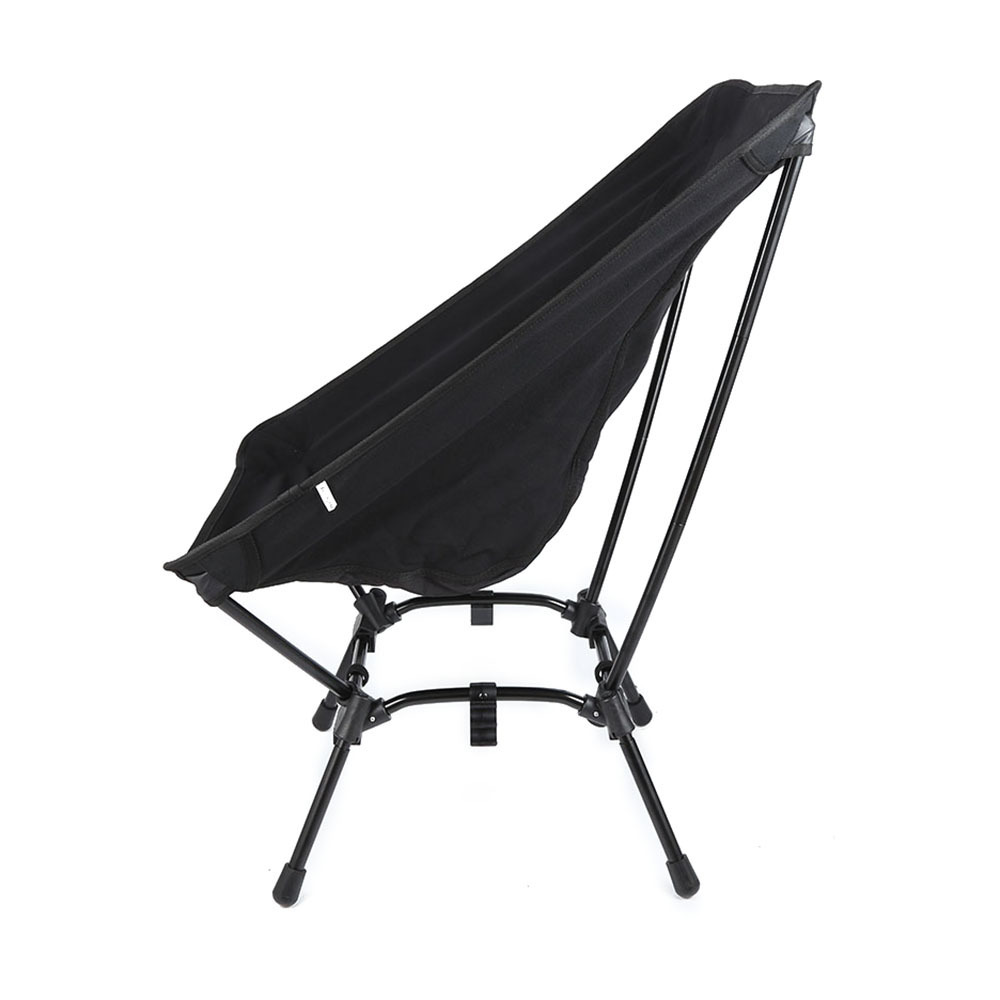 Ultralight Black Folding Camping Chair Adjustable Seat Height Outdoor Portable Chair