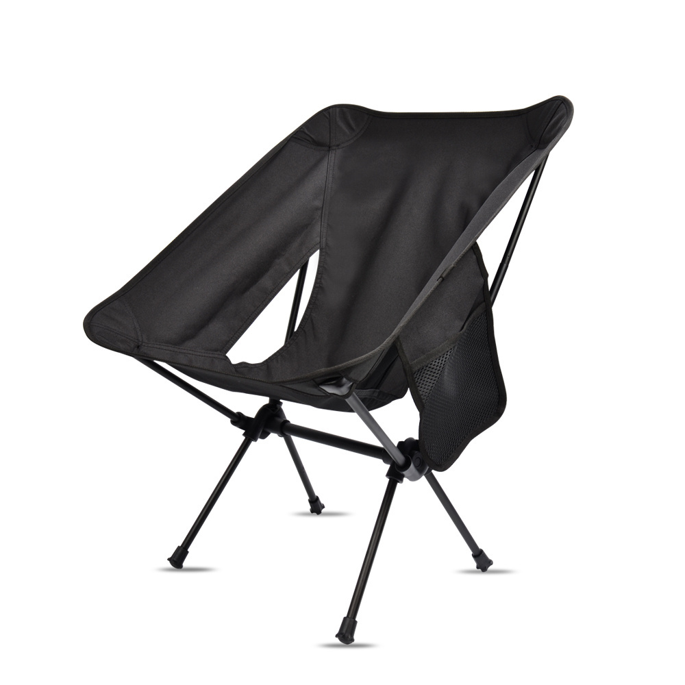 Factory Outdoor Portable Camping Chair 900D Oxford Cloth Travel Moon Chair with Pocket Design