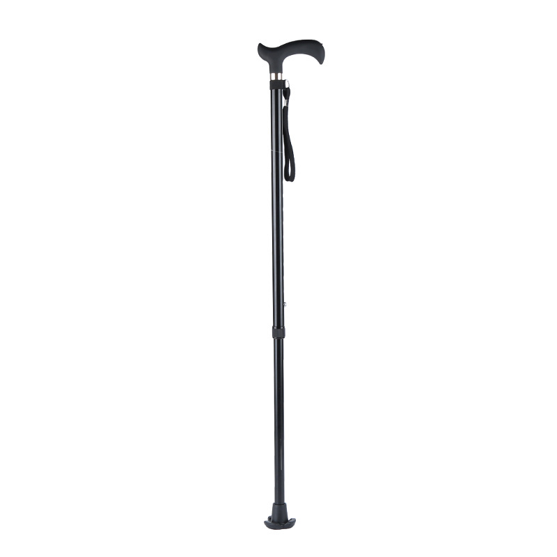 Good Quality Aluminium Alloy Extensible Walking Cane Black Protection Walking Stick For Elderly