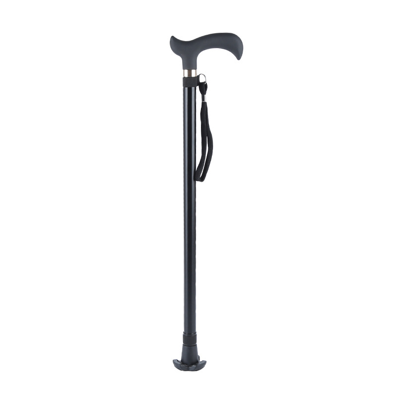 Good Quality Aluminium Alloy Extensible Walking Cane Black Protection Walking Stick For Elderly