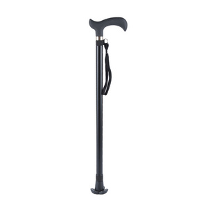 Good Quality Aluminium Alloy Extensible Walking Cane Black Protection Walking Stick For Elderly