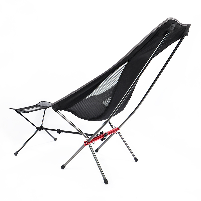 Outdoor Portable 7075 Aluminium Alloy Ultralight Folding Chair High Back Camping Moon Chairs for Outdoor