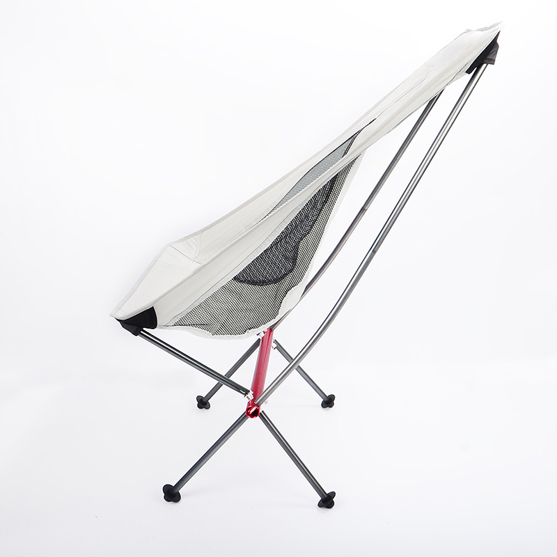 Large Aluminum Alloy Portable Camping Folding Chair With High Back