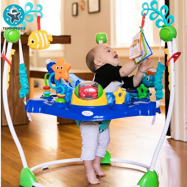 Tempo Toys Hot Selling Infant Jumper Multi-function Musical Lights Hang Plush Toys Baby Walker