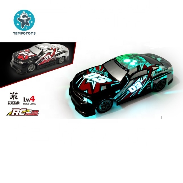 Tempo Toys Remoto 1:24 RC Car With Colored LED Lights Hobbies Brinquedo Car Kids Remote Control Car oyuncak araba