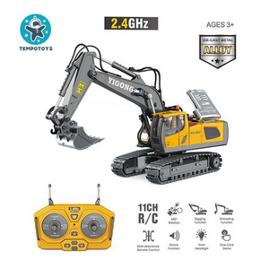 Tempo Toy Vehicle 11 Channel Remote Control Toys Excavator Alloy 1:20 Scale Car RC Truck Carro A Control Remoto