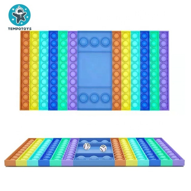 Tempo Toys Popet Large Rectangular Chess Board Push Pop New Push Pop Bubble Fidgit Toys Silicone Sensory Squeeze Toys