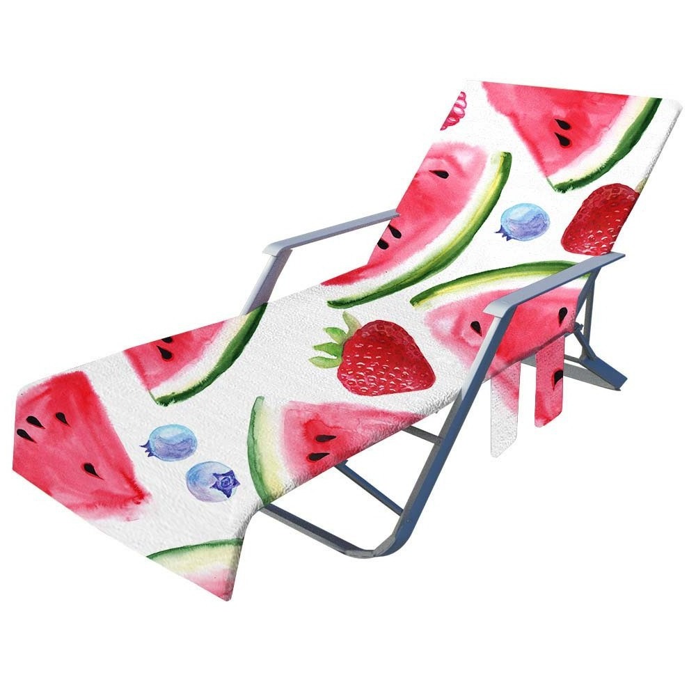 Wholesale Factory Custom Microfiber Chaise Lounge Cover Beach Chair Cover