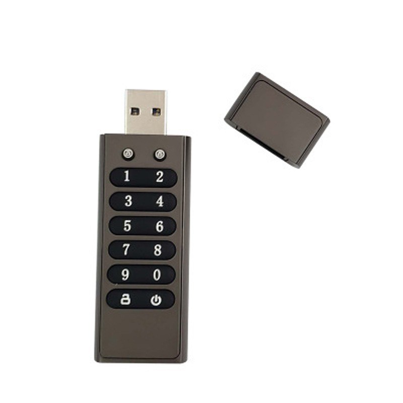 Portable Password Hard Drive Portable U Disk USB 3.0 for Various Devices AES 256 Keypad Lock 8G 16G 32G 64G USB Flash Drive