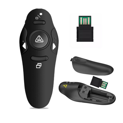 Wireless Presentation Clicker for PowerPoint Presentations, USB Dongle Wireless Presenter Remote with Laser Pointer Slide Clicke