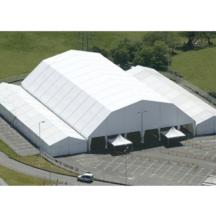 Large white PVC tarpaulin dome shape roof clearspan marquee polygonal tent for four seasons permanent using