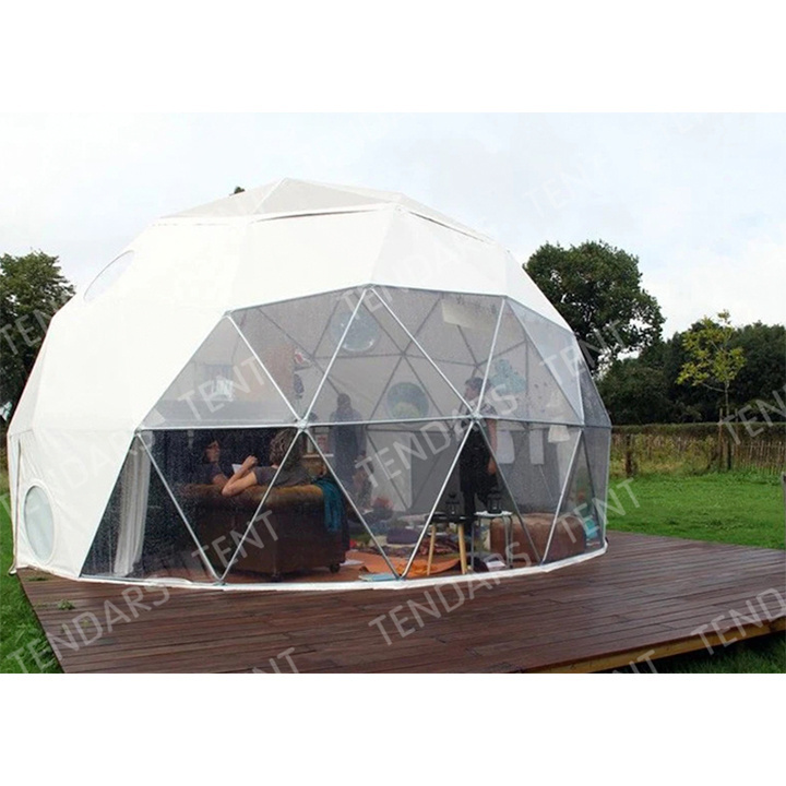 Factory Supply Outdoor Luxury Geodesic Glamping Clear Dome House Tent Building Domes Kit With Low Price