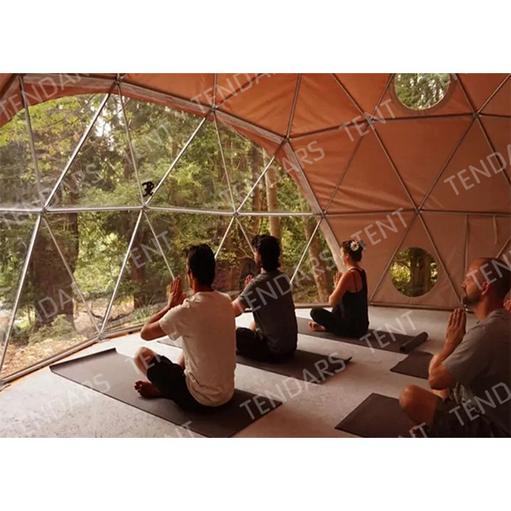 Luxury Yurt Connected Camping Tree Cabin House Family Party Geometric Dome Tent  Promotion Tent For Camping