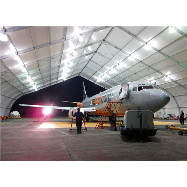 Guangzhou factory TFS heavy duty prefabricated aircraft hangar marquee airplane parking tent for sale