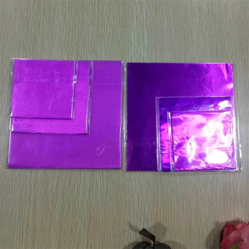 Colored Silver Aluminum Foil Embossed Printing Chocolate Foil Wrapper Paper For Candy Bar / Sugar