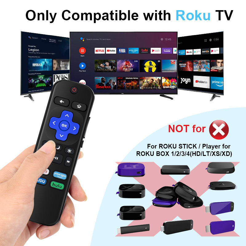 wholesale Remote Controller Universal TV Remote for All Roku TV Smart Series TCL Hisense Onn Sharp Element Westinghouse Philip