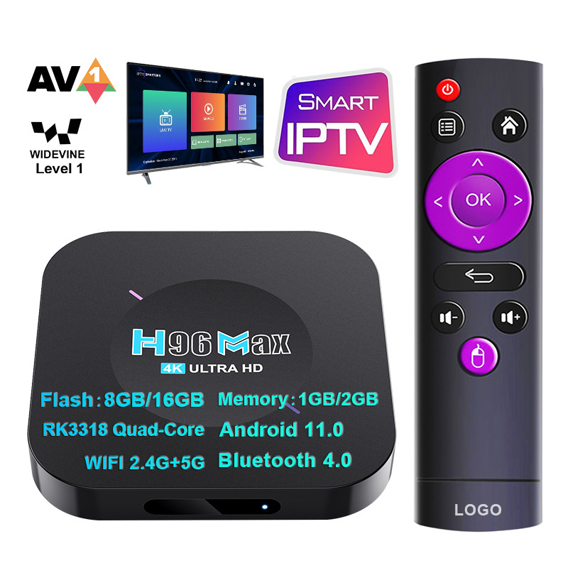 Wholesale Set Top Box H96max Quad Core RK3318 Android 11 Dongle Smart Streaming Device 4K IPTV TV BOX Android TV Box