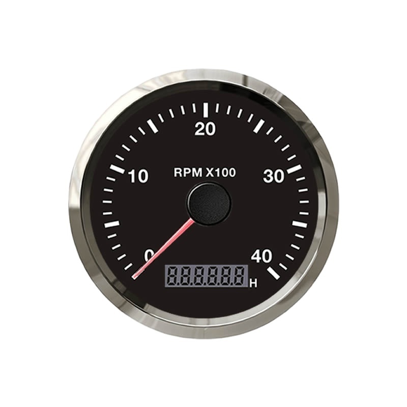 85mm Universal Tractor RPM Gauge Digital Tachometer RPM Ratio (pulses per round) programmable