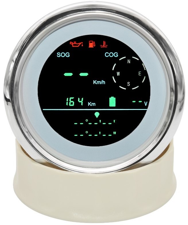 2022 New Digital GPS Speedometer LCD Speed Gauge TRIP ODO COG Fuel Level Voltmeter Boat Marine Motor Multi 85mm Gauge