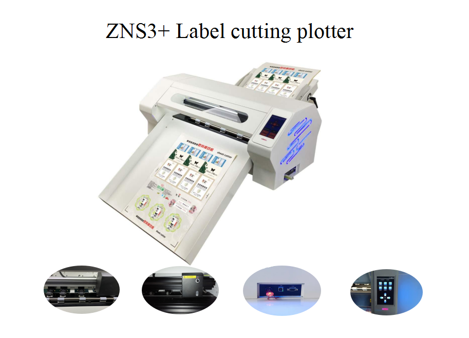 A3+ A3 A4 Auto Feeding Die Label Sticker Cutting Machine Cut  Printed Pattern