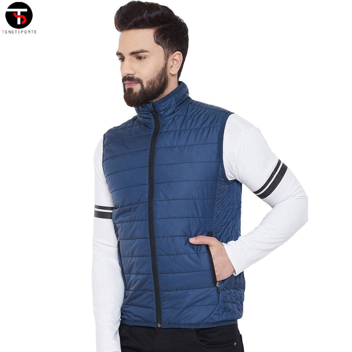 Top Quality Low Price Latest Design Hot Selling Vest Material Polyester / Nylon Winter Wears Half Sleeve Vest Latest Style