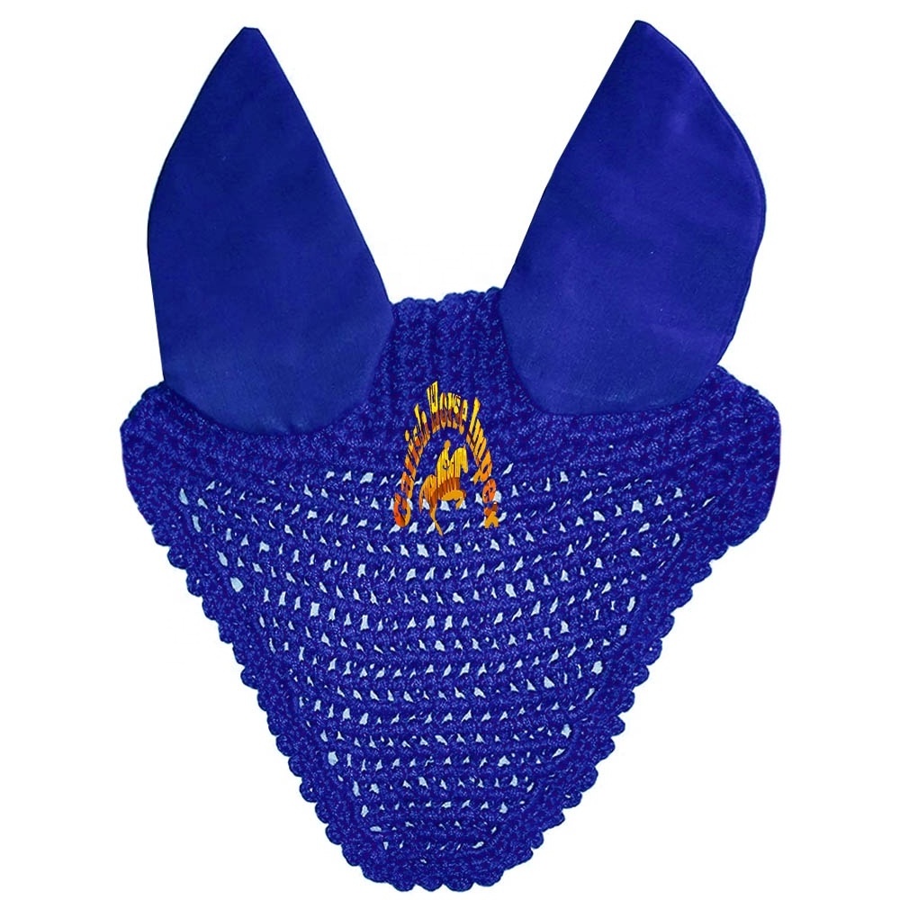 Equine Horse Fly Bonnet Fly Veil Ear Bonnet Equine Tack Equestrian Products Horse Riding Accessoris Saddle Pad Blanket